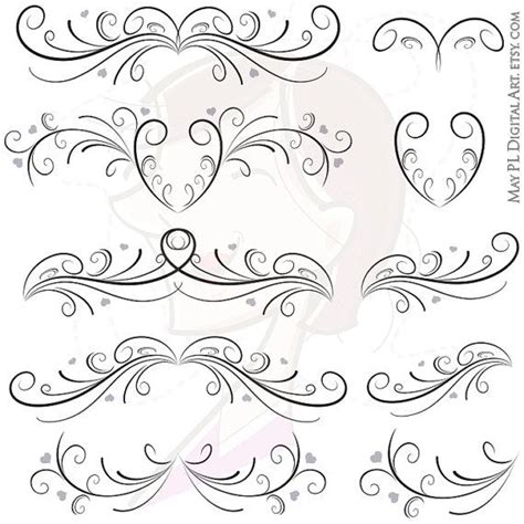 Flourishes Clipart Wedding Vintage Style Flourish Perfect - Etsy | Page ...