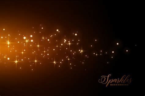 Free Vector | Awesome sparkles background with golden light effect