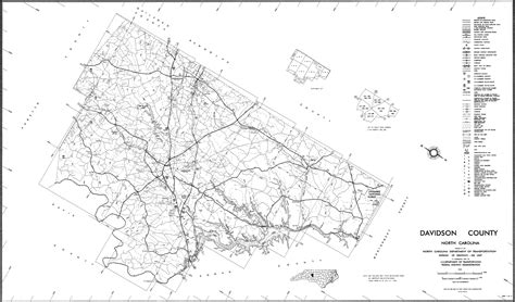 2000 Road Map of Davidson County, North Carolina