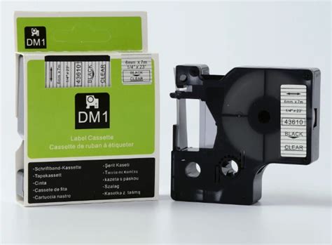 compatible DYMO d1 label tapes dymo 43610 6mm*7m black on clear dymo labels-in Printer Ribbons ...