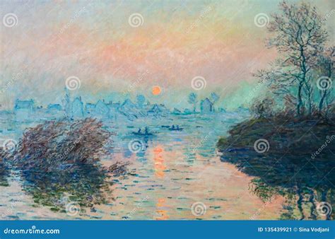 Claude Monet Landscape Oil Painting Editorial Photo - Illustration of ...