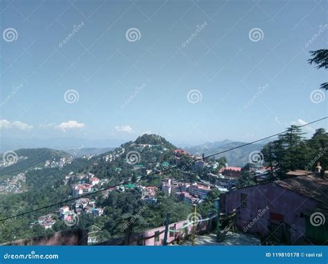 Shimla , india stock photo. Image of station, hill, india - 119810178