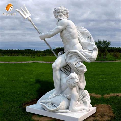 White Greek God Marble Poseidon Statue Garden Beach Decor for Sale MLMS-051 - Milystatue