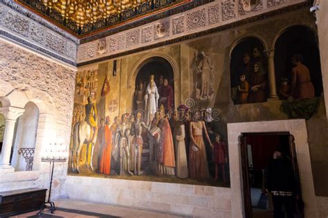 Interior View of the Historical Alcazar of Segovia, Spain Editorial ...