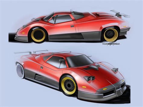 What if the Pagani Zonda was a supercar from the 1980s? - Car Body Design