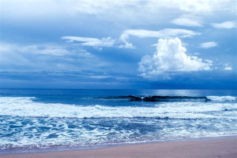 Imagen gratis: Azul, horizonte, agua, naturaleza, cielo, verano, océano, playa, mar, costa, paisaje