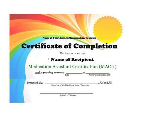 Certificate of Completion Templates | 10+ Free Printable PDF & Word | Certificate of completion ...