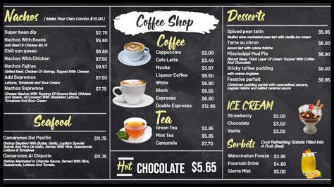 Coffee Shop Menu Boards | Lira Screen