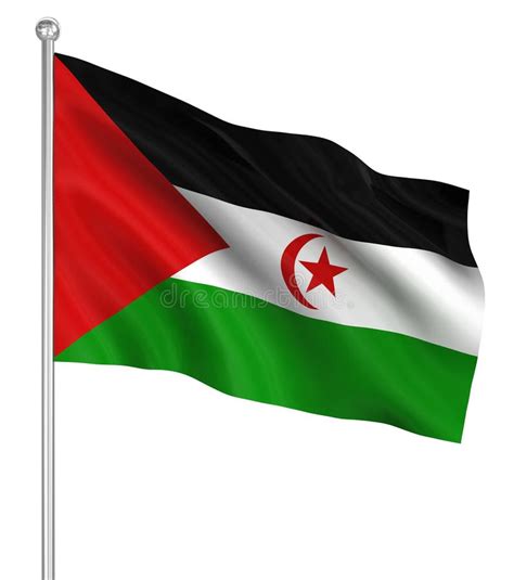 Sahrawi Arab Democratic Republic Flag Icon Stock Illustration ...