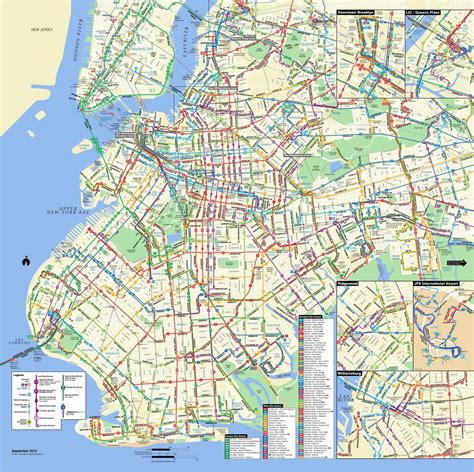 Large detailed Brooklyn bus map, NYC | New York | USA (United States of ...