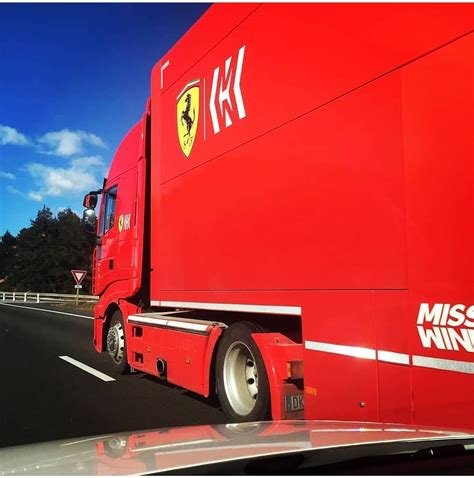 Scuderia Ferrari truck enroute to Barcelona : r/f1truckspotting