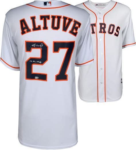 Jose Altuve Astros Signed Majestic White Replica Jersey with 2017 AL MVP Insc (With images ...