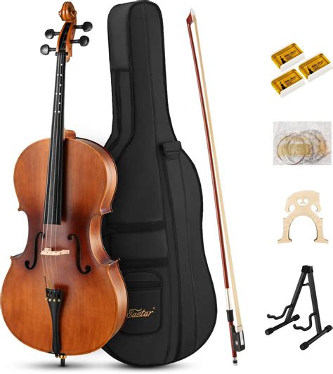 Amazon.com: Eastar Acoustic Cello 4/4 for Beginners Adult, Imprinted ...