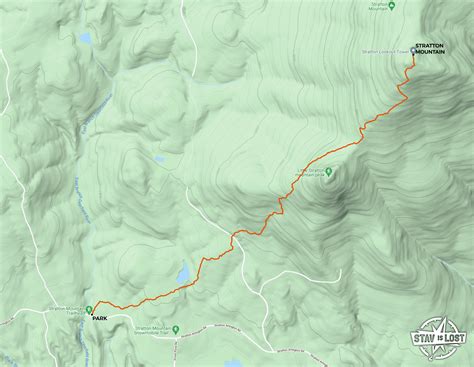 Hiking Map for Stratton Mountain