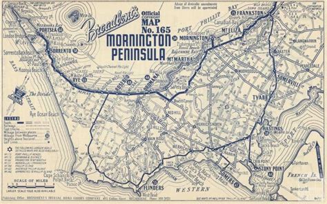 Map Mornington Peninsula, 1949 | Peninsula, Ocean beach, Mornington