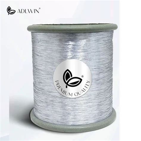 ADLWIN Silver Polyester Dyed Kasab Zari Thread, For Textile Industry at Rs 295/kg in Surat