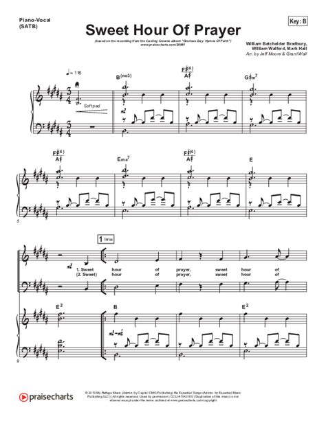 Sweet Hour Of Prayer Sheet Music PDF (Casting Crowns) - PraiseCharts