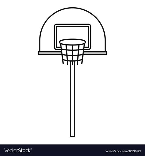 Outdoor basketball hoop icon outline style Vector Image