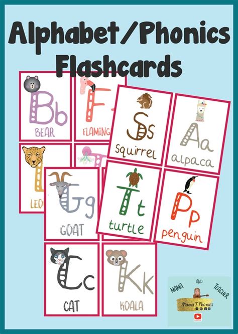 Alphabet Phonics Flash Cards - Etsy