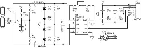 Phantom Power Microphone Schematic