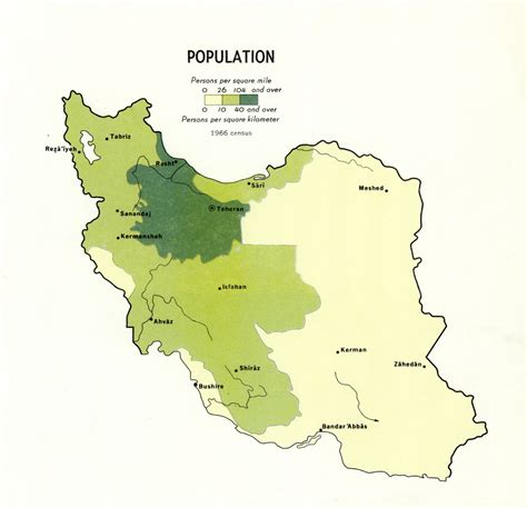 Iran Population Density (1970)