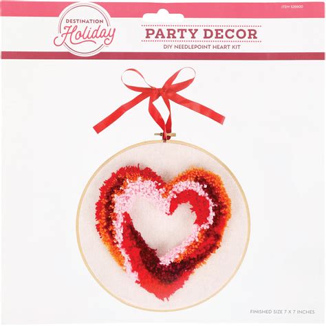 Destination Holiday DIY Valentine Needle Point Heart Kit - Shop Favors at H-E-B