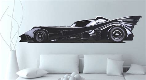 Bat Car Wall Decal Wall Art Bat Car Kids Bedroom Wall Decor Superhero ...