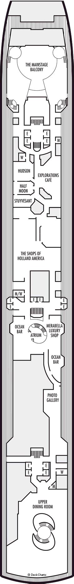 Holland America Noordam Deck Plans: Ship Layout, Staterooms & Map ...