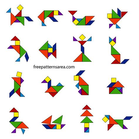 Free Printable Tangram Patterns for Creative Puzzle Making ...