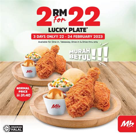 2 LUCKY PLATE FOR RM22 by Marrybrown @ Sunway BigBox Mall