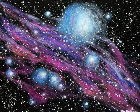 Galaxy art on 16 x 20 stretched canvas Original