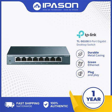 TP-Link TL-SG108 8-Port 10/100/1000Mbps Desktop Switch 8 Port Gigabit Network Switch TP LINK ...