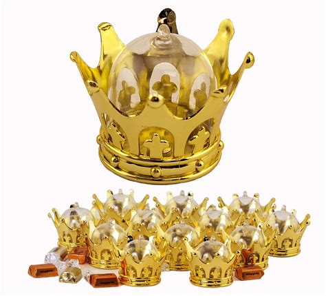 Buy JC HUMMINGBIRD JCHB 12 Pieces Fillable Gold Crown with Dome Party Favors Online at ...