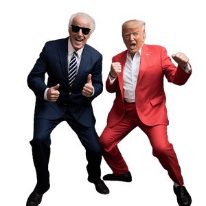 Joe Biden dancing with Donald Trump (AI rendering) transparent PNG - StickPNG