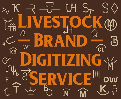 Standard Livestock Brand Digitizing Service by Xcalibur Ink. Graphx Cattle Brand Recreation ...