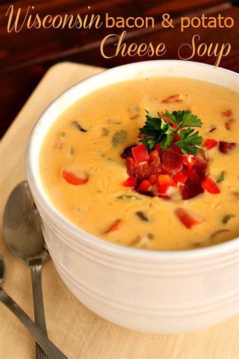 Wisconsin Bacon and Potato Cheese Soup – Six Sisters' Stuff | Potato cheese soups, Cheese soup ...