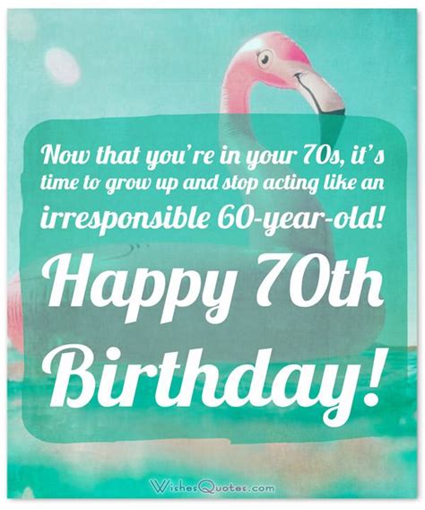 70th Birthday Wishes And Birthday Card Messages By WishesQuotes | Happy ...