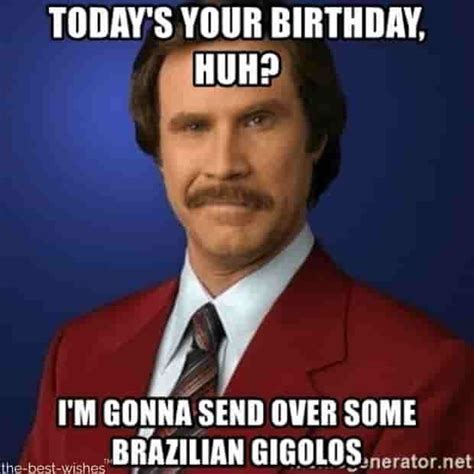 Ron Burgundy Birthday Memes - memestund