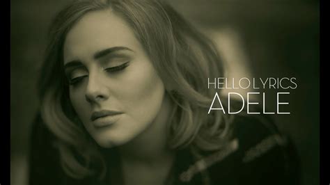 Adele- Hello (Lyrics Video) - YouTube