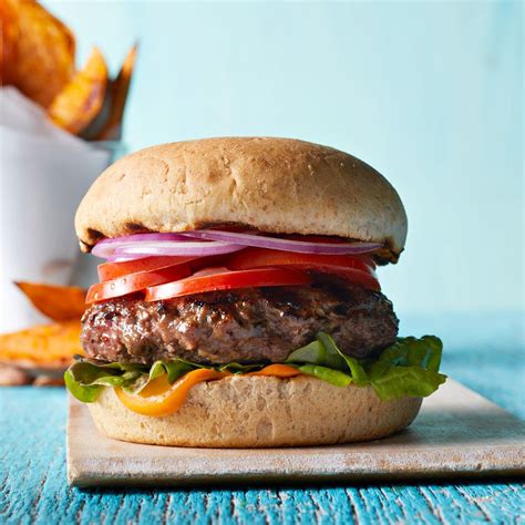 Better-Than-Takeout Burgers with Sweet Potato Fries