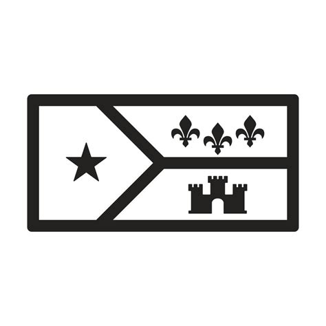 Acadian Flag Icon License Plate - Parish Ink