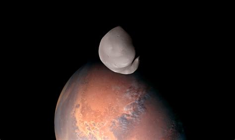 New High-Resolution Photos of Deimos From the Hope Mission - Universe Today