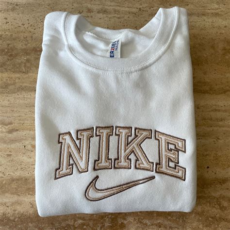 Nike Embroidered Crewneck Sweatshirt Custom | Etsy