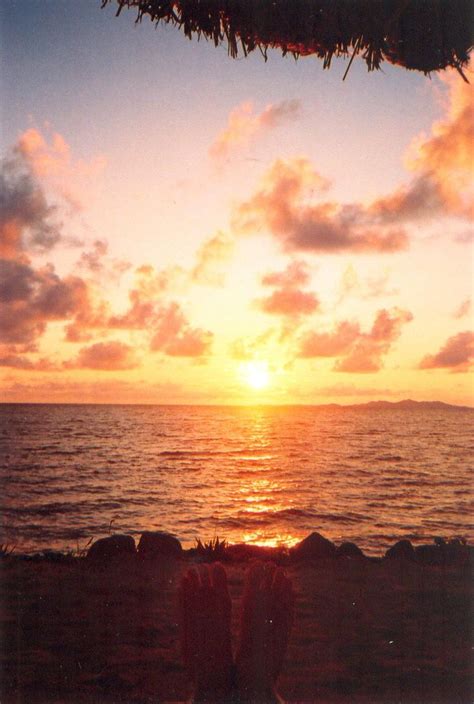 Sunset from the beach at WorldMark Fiji, Denarau Island, Nadi, Viti Levu, Fiji. | Fiji, Places ...