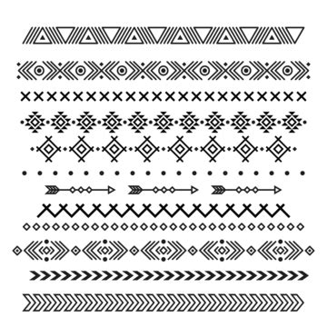 Abstract Geometric American Ethnic Indigenous Art Pattern Indigenous Aztec Ethno Vector ...