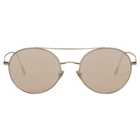 Giorgio Armani - Round Frame - Metal Round Frame Sunglasses - Brown - Sunglasses - Giorgio ...