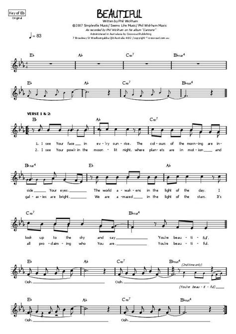 You're Beautiful Phil Wickham Guitar Chords | Go Guitar Sheet Music