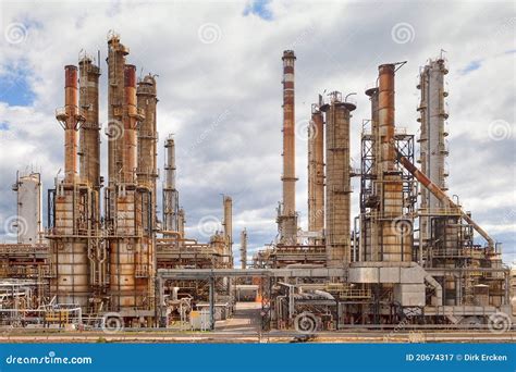 Oil Refinery Petrochemical Industry Plant Stock Image - Image of petrochemical, manufacture ...