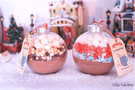 Idée cadeau de Noël à faire soi-même: les boules "Chocolat chaud"