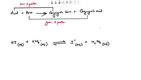 SOLVED: Identify the conjugate base for each acid. conjugate base of ...